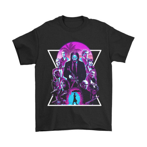John Wick Synthwave Vintage Man's T-Shirt Tee