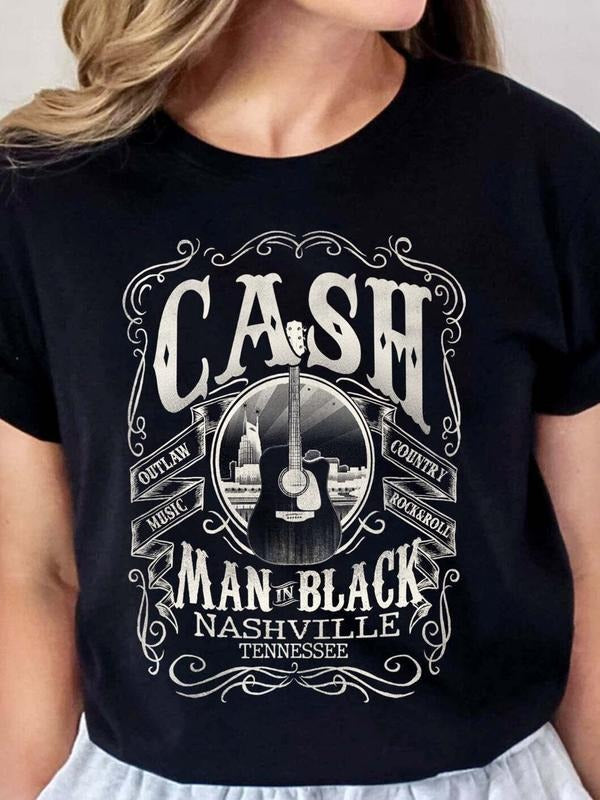 Johnny Cash T-Shirt, Outlaw Country Shirt, Rock Shirt Hoodie, Sweatshirt | HypeCrazeTee.com