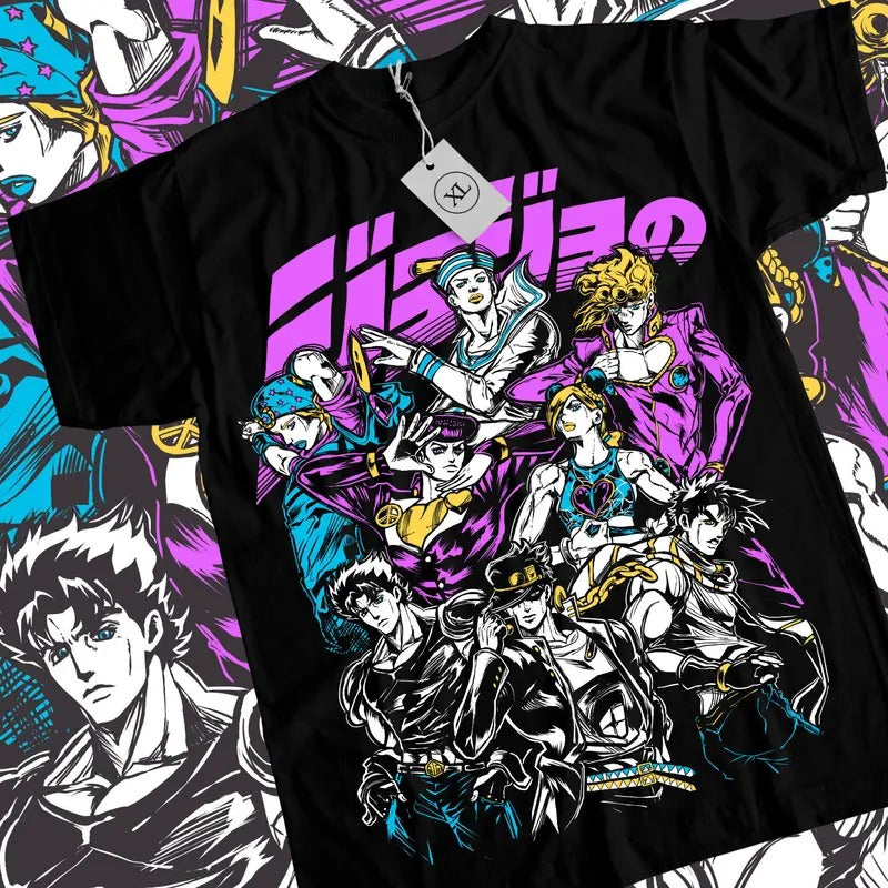 Jojo's Bizarre Adventure T-Shirt S-4XL Anime Manga Graphic Design Shirt Tee Tshirt S-4XL Hoodie, Sweatshirt
