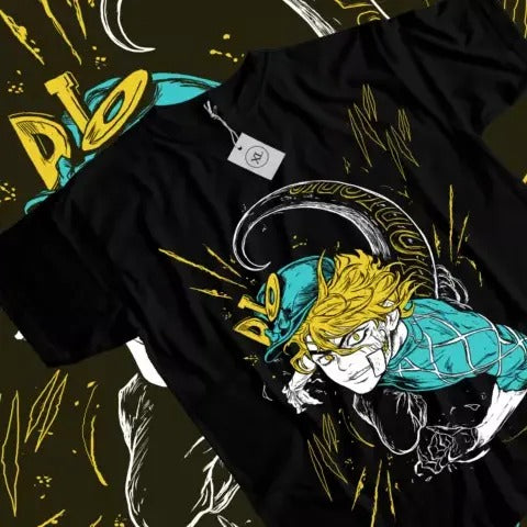 Jojo s Bizarre Diego Brando T-shirt Anime Manga Graphic Tee All Size Black Shirt Hoodie, Sweatshirt | HypeCrazeTee.com