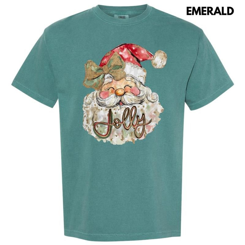 Jolly Smiling Santa Comfort Colors T-Shirt Hoodie, Sweatshirt | HypeCrazeTee.com