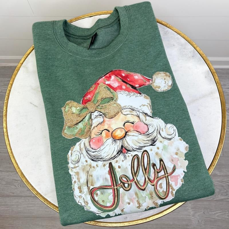 Jolly Smiling Santa Sweatshirt T-Shirts, Hoodie | HypeCrazeTee.com