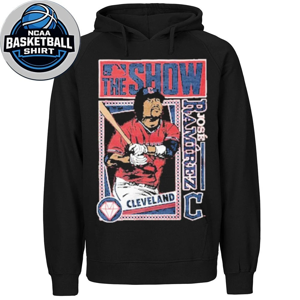 José Ramírez, baseball star of the Cleveland Guardians, is featured in the popular video game MLB The Show Shirt