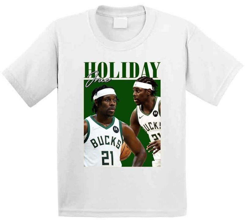 Jrue Holiday 90S Style T-Shirt, 100% Cotton Unisex Shirt, Gift For Fan Hoodie, Sweatshirt | HypeCrazeTee.com