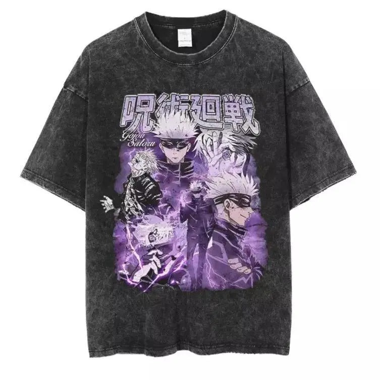 Jujutsu Kaisen Cosplay Anime T-Shirt Shirt Undershirt Vintage Washed Cotton Shirt Hoodie, Sweatshirt | HypeCrazeTee.com