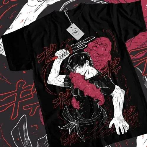 Jujutsu Kaisen Fushiguro Toji T-shirt Anime Horror Black Short Sleeve All Size Hoodie, Sweatshirt | HypeCrazeTee.com