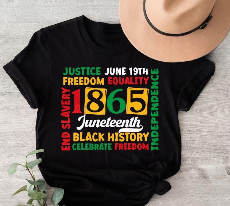 Juneteenth 1865 Justice Freedom Equality Unisex Shirt, Celebrate Juneteenth Shirt, Black History, African American Tee...