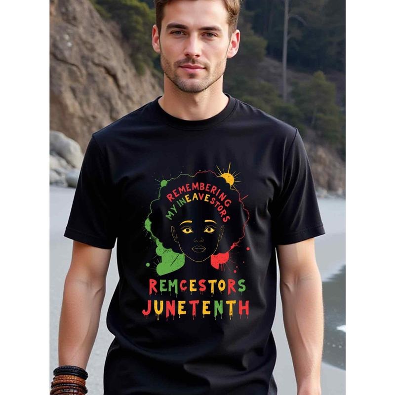 Juneteenth Ancestor Tribute Cotton T-Shirt - Crew Neck, Vibrant Print, All-Season Wear Hoodie, Sweatshirt | HypeCrazeTee.com