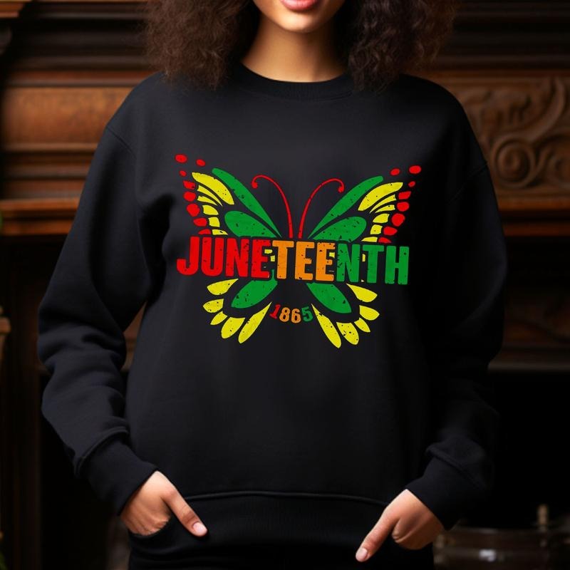 Juneteenth Butterfly Coquette Bow Tee, Juneteenth Freeish Since 1865 Shirt, Black Independence Day Gift, BLM, Black...