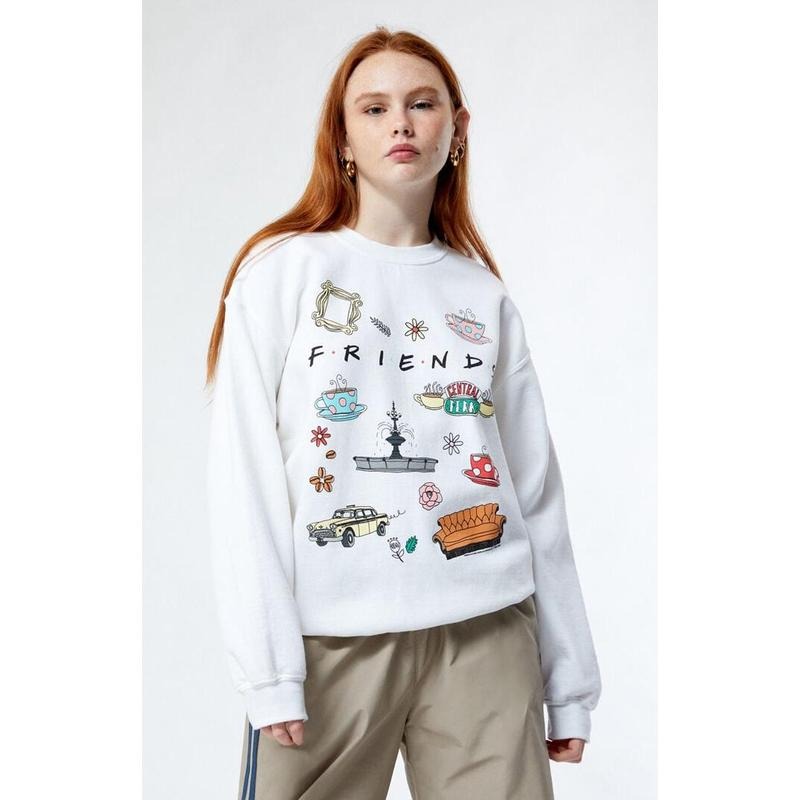 Junk Food Women's Friends Symbols Crew Neck Sweatshirt T-Shirts, Hoodie | HypeCrazeTee.com