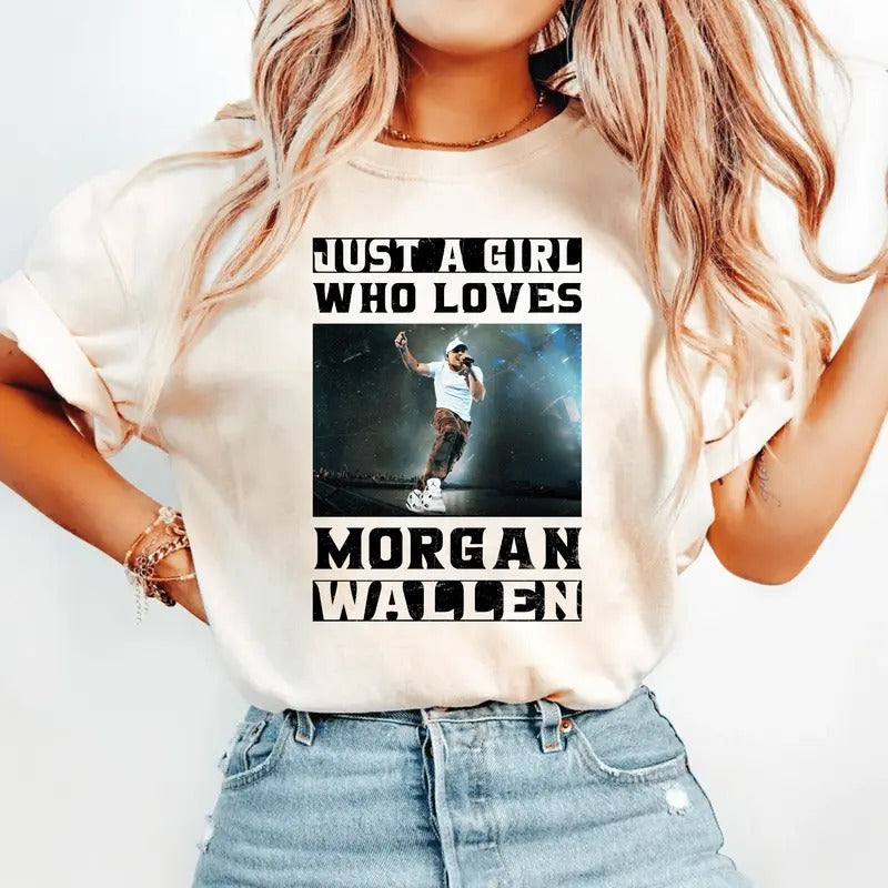 Just A Girl Who Love, Country Music Tee, Country Music, Country Girl, Country Graphic Tee, Western, Western Cowgirl, Just...