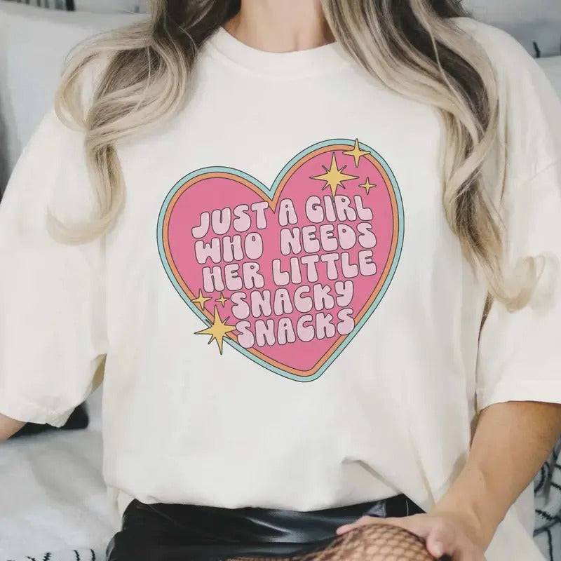 Just A Girl Who Needs Her Little Snacky Snacks DTF Transfers - THIS IS NOT A SHIRT Hoodie, Sweatshirt | HypeCrazeTee.com