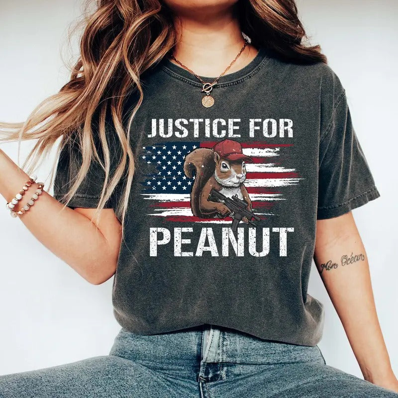 Justice Peanut Squirrel Shirt Animal Lovers Peanut Justice Peanut Support Shirt T-Shirts, Hoodie, Sweatshirt