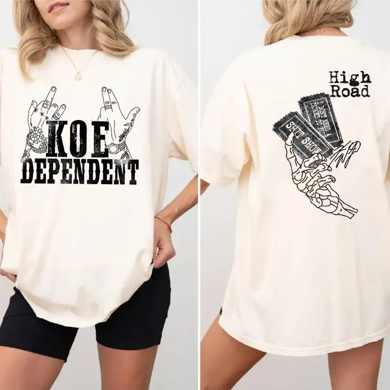 K0e Dependent WetzeI 2 Sides T Shirt, Concert Outfit, Tour 2024 Merch, Unisex Short Sleeve Tee Shirt, Casual Clothing...