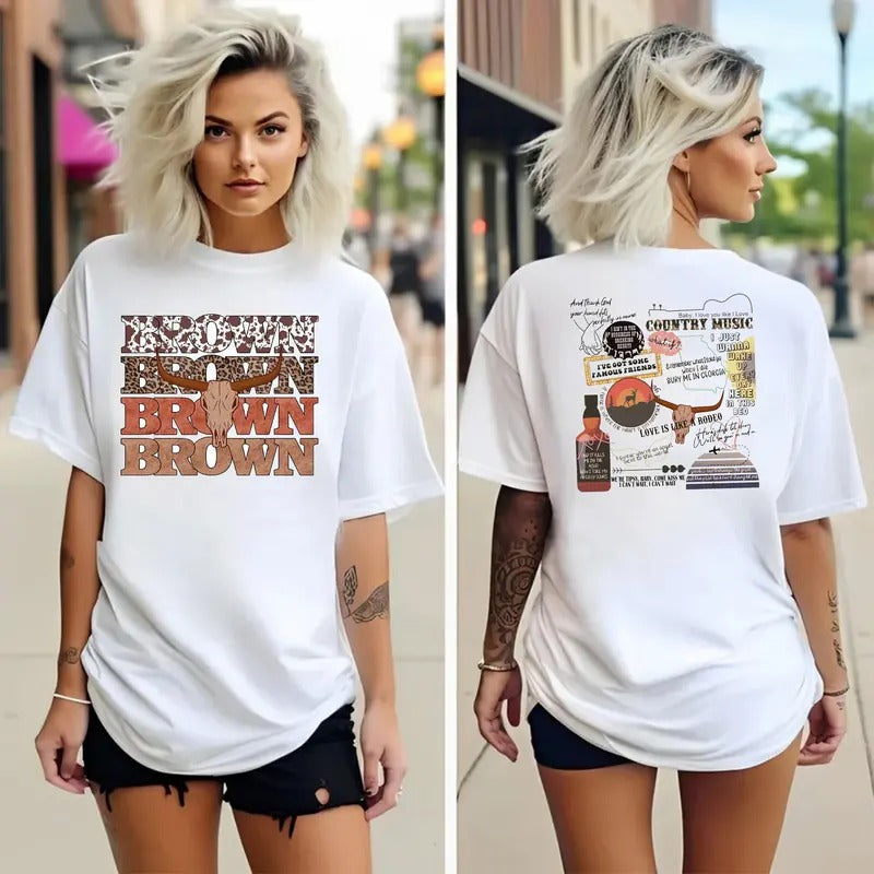 KB 2 Sides Tee Shirt, Country Concert Shirt, Western Vibes, Tour Merch For Fans, Unisex Short Sleeve Tee Shirt, Casual...