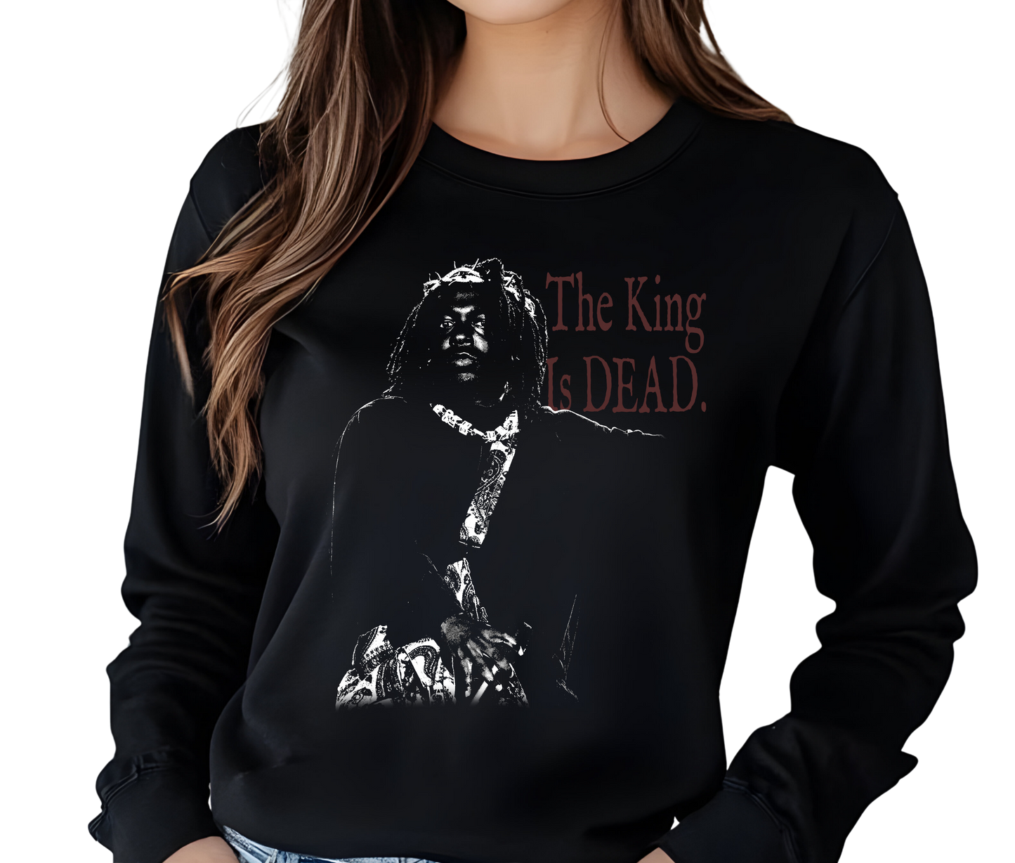 Kendrick Lamar The King is Dead Long Sleeve T-Shirt – Vintage Hip Hop Rap Shirt, Rare Streetwear Tee for Rap Music Fans