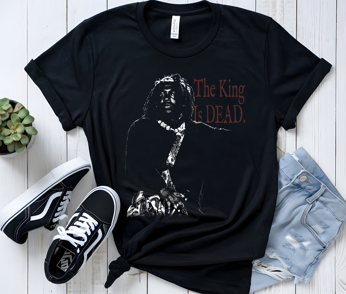 Kendrick Lamar The King is Dead Graphic Tee – Vintage Hip Hop Rap Shirt, Rare Streetwear T-Shirt for Rap Music Fans