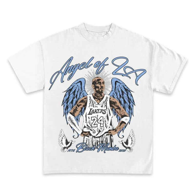 KOBE BRYANT "ANGEL OF LA" GRAPHIC BOOTLEG T-SHIRT - STREETWEAR Hoodie, Sweatshirt | HypeCrazeTee.com