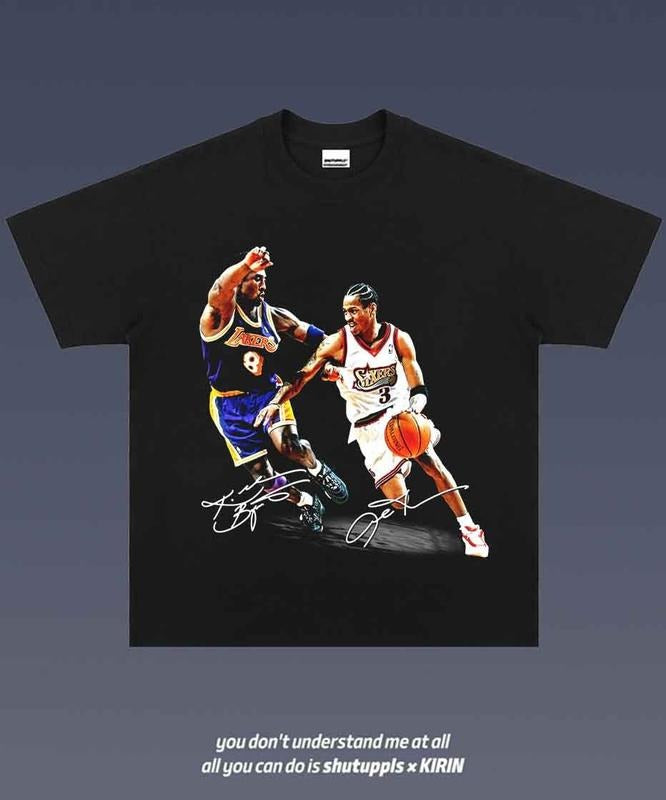 KOBE VS IVERSON 2.12 Tee | Vintage Tee Graphic T-Shirt Sweatshirt Hoodie | Sport Tee - Gift For Fan | HypeCrazeTee.com