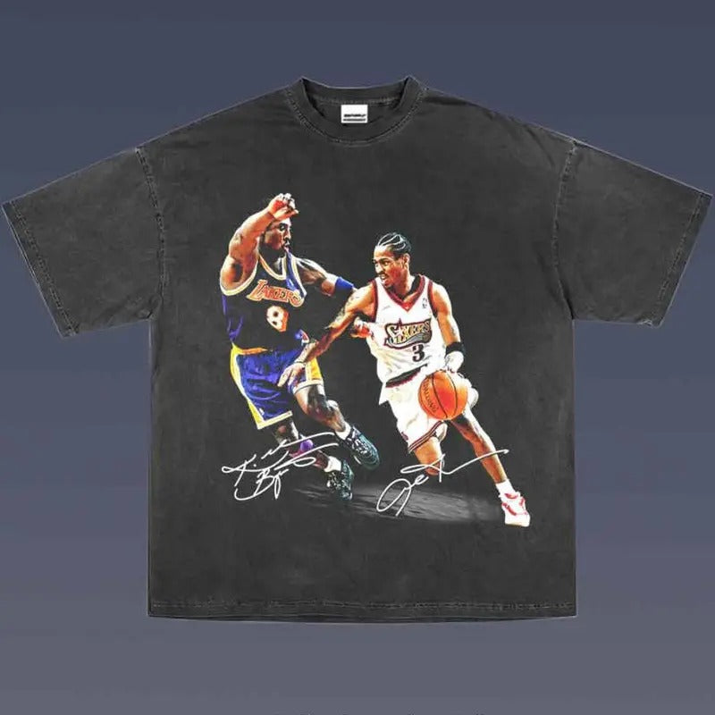 KOBE VS IVERSON 2.12 VINTAGE TEE | MEN'S GRAPHIC T-SHIRT SWEATSHIRT HOODIE | GIFT FOR FAN | HypeCrazeTee.com