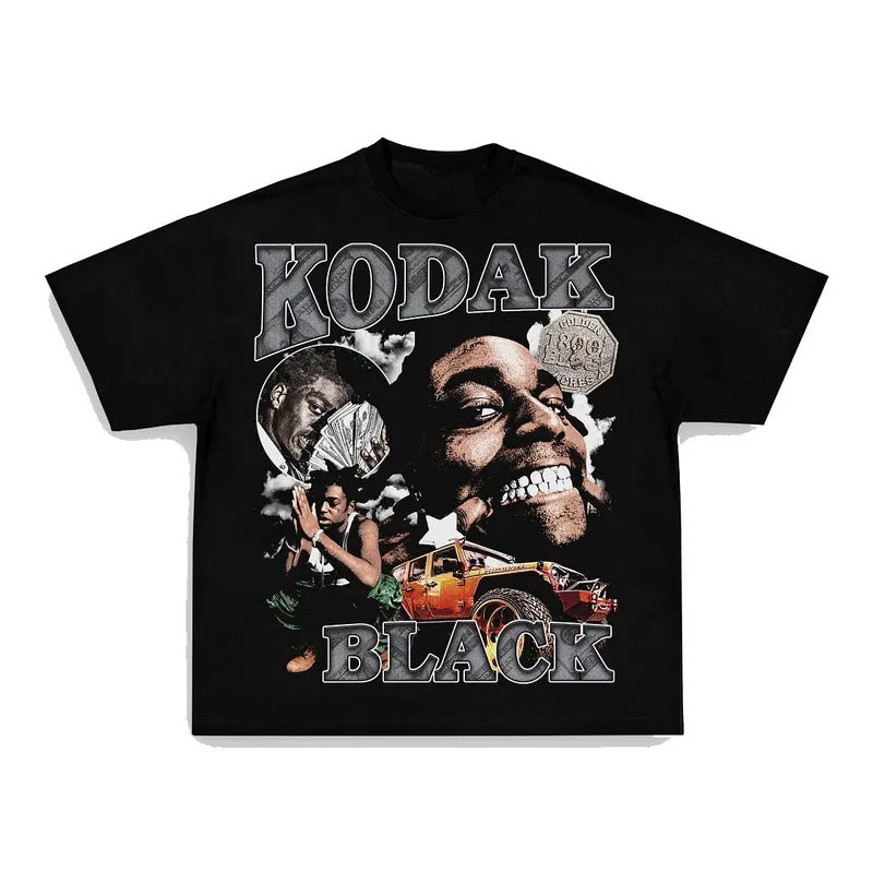 KODAK BLACK TEE Print Short Sleeve T-Shirt Hoodie, Sweatshirt | HypeCrazeTee.com