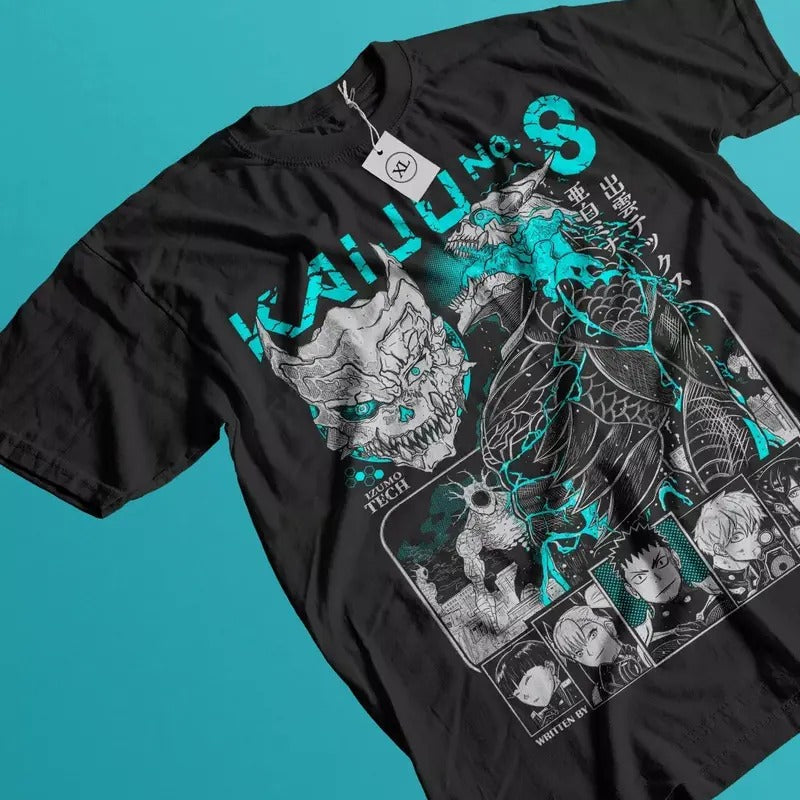Kaiju no 8 T-shirt Mina Shiro kaij Gift Manga Best Anime Graphic Tee Black Unisex Shirt Hoodie, Sweatshirt | HypeCrazeTee.com