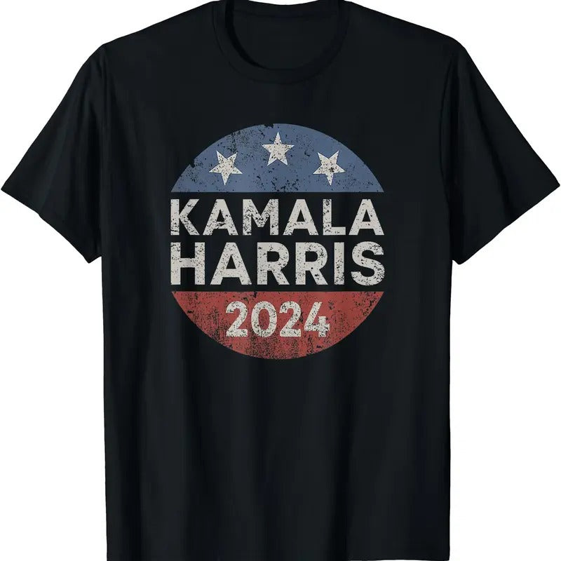 Kamala Harris 2024 For President Retro Button Election T-Shirt Hoodie, Sweatshirt | HypeCrazeTee.com