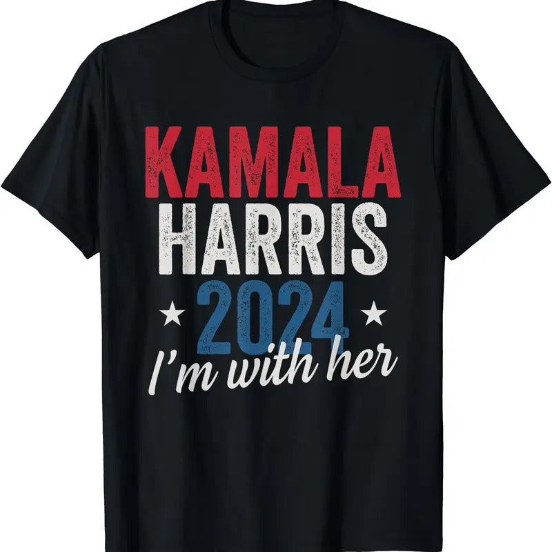 Kamala Harris 2024 Support I'm with her Kamala Harris 2024 T-Shirt Hoodie, Sweatshirt | HypeCrazeTee.com