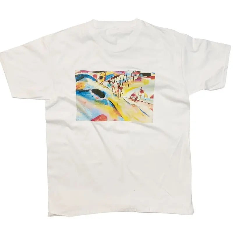 Kandinsky Abstract Art T-Shirt Landscape 1913 Famous Vintage Art Top High Quality Hoodie, Sweatshirt | HypeCrazeTee.com