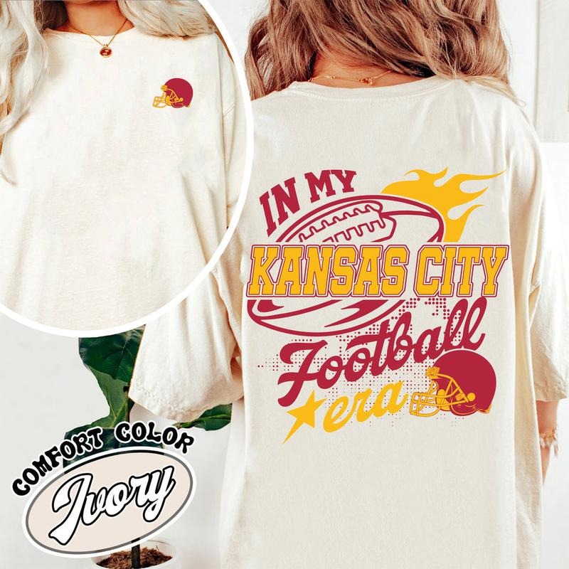 Kansas City Fan Comfort Color Shirt, Kansas City Shirt, Cheifs Shirt, in My Kansas Football Era Shirt, Kansas City...