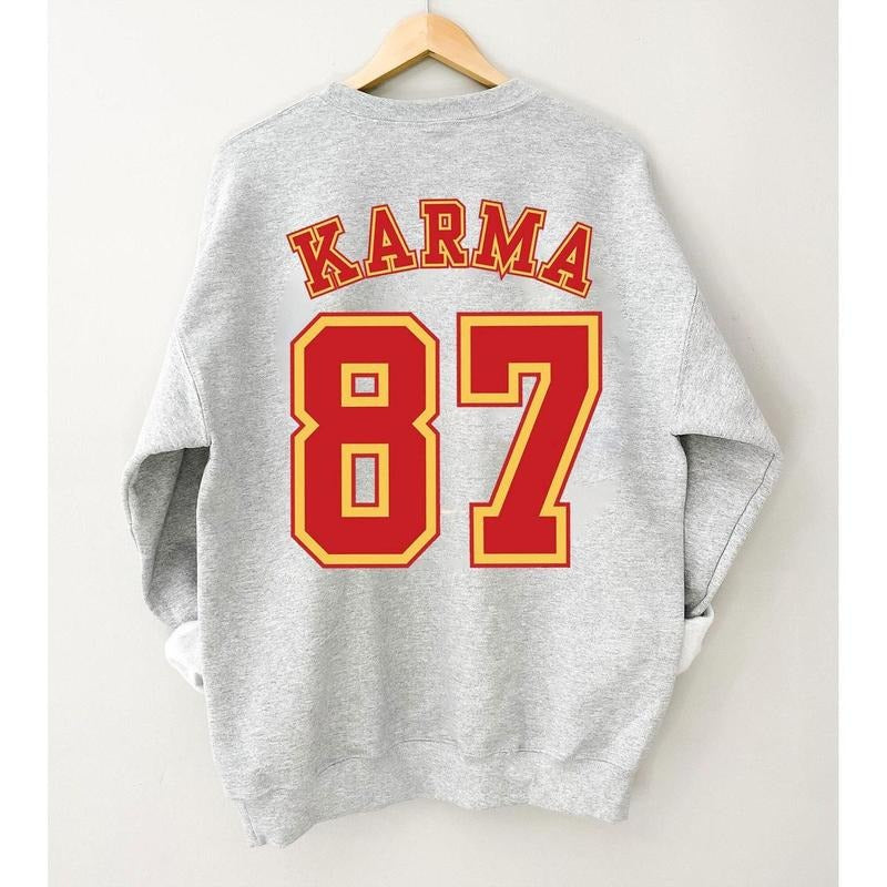 Karma 87 Sweatshirt, Trendy Karma Sports Sweatshirt, Classic Karma Chi-efs Sweaters For Women T-Shirts, Hoodie