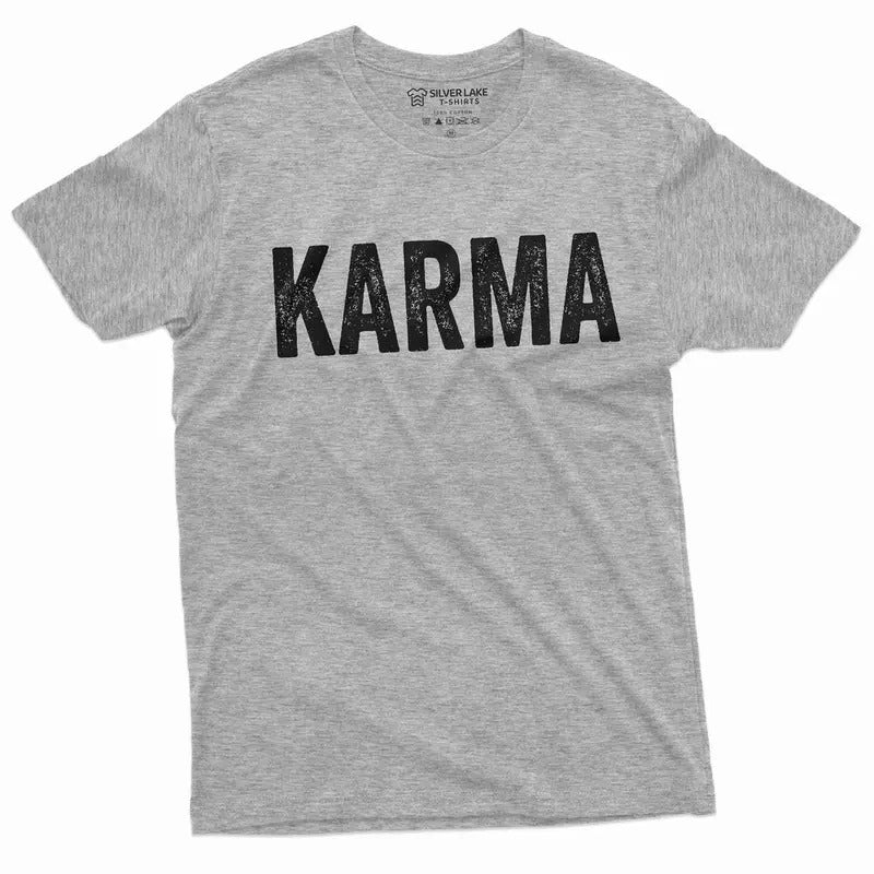 Karma T-Shirt Karma is My Boyfriend Tee Karma Is A God Shirt Funny Gifts Birthday Funny Tee Karma Gift Tee For Her Friend...