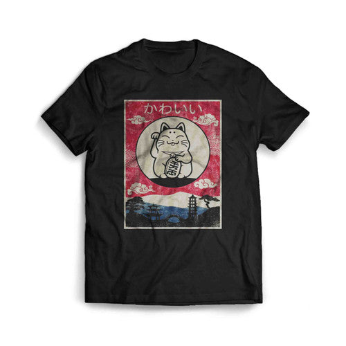 Kawaii Cat Anime Vintage Cat Love Men's T-Shirt Tee
