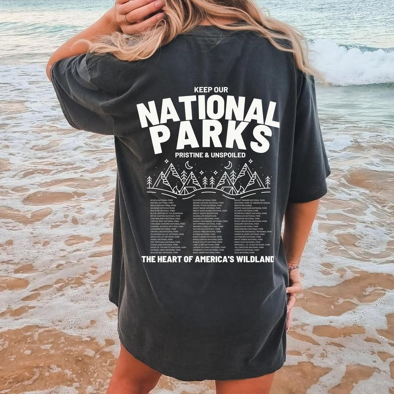 Keep Our National Parks Pristine And Unspoiled Tshirt, National Park Vintage Tshirt, National Park T shirt, Shirt Gift...