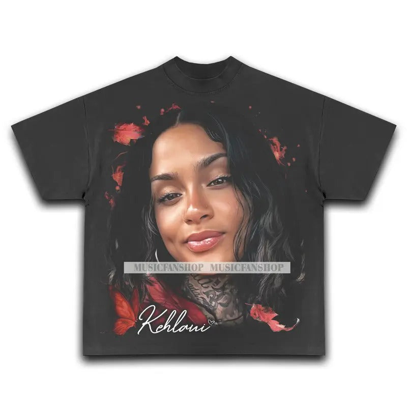 Kehlani Big Head T-Shirt Vintage Graphic Tee Rap Hip Hop Y2k Concert Merch Men Women Streetwear Hoodie, Sweatshirt