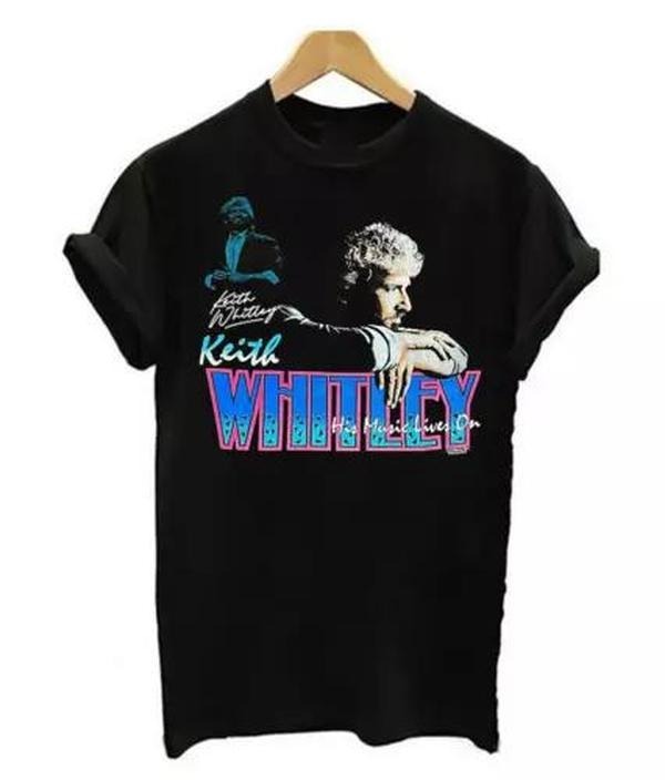 Keith Whitley Black Tee Men Short Sleeve T Shirt, Singer Shirt, Country Music Lover Shirt, Musician Gift Hoodie, Sweatshirt