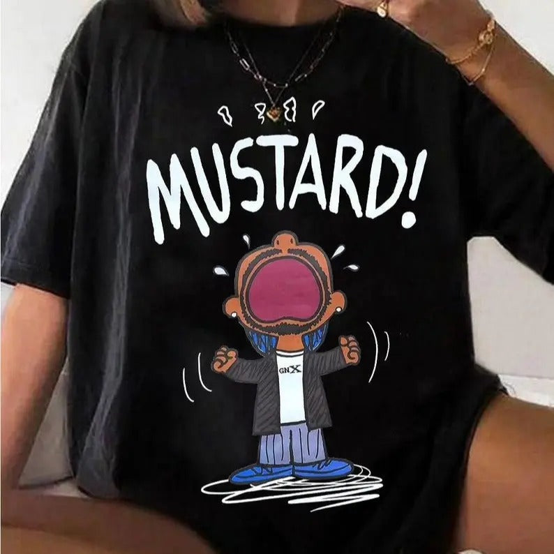 Ken_dr!ck L@m@r MUST@RD Meme T-Shirt, Unisex Tee Shirt for Fans, Funny Hip Hop Graphic Top, Music Lover Gift Tshirt...