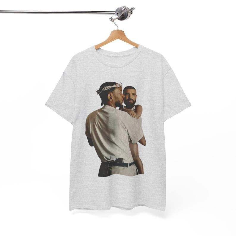 Kendrick Lamar Holding Baby Drake Unisex Cotton T-Shirt  Not Like Us  Euphoria  Meet the Grahams  Family Matters  BBL...