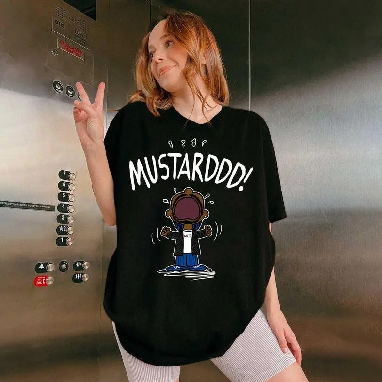 Kendrlck Mustard Shirt, Lamar GNX Hoodie, KDot T-shirt, TV Off, Mustard Sweater, Graphic Tee, Full Color, Gift for Women...