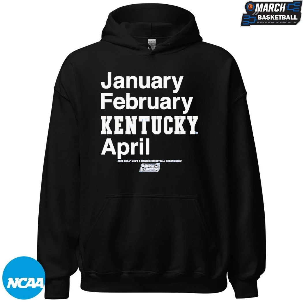 Kentucky Wildcats January February April NCAA Men’s Basketball Champions 2026 March Madness Month T-shirts
