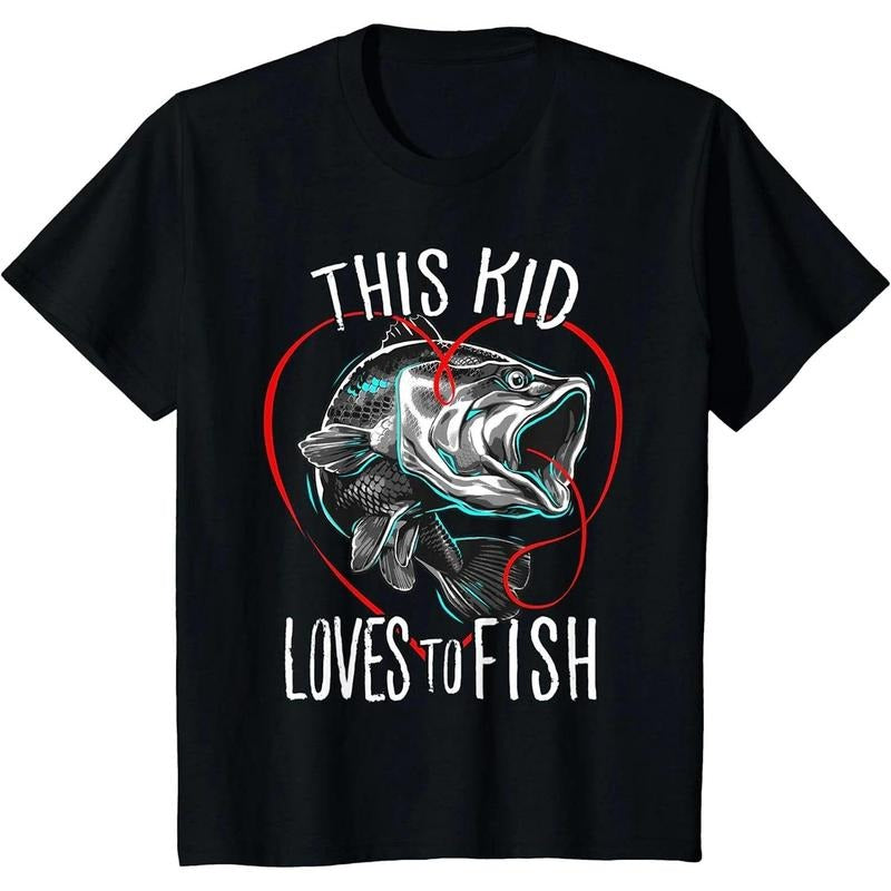 Kids Fishing Shirts Boys This Kid Loves to Fish T-Shirt Hoodie, Sweatshirt | HypeCrazeTee.com
