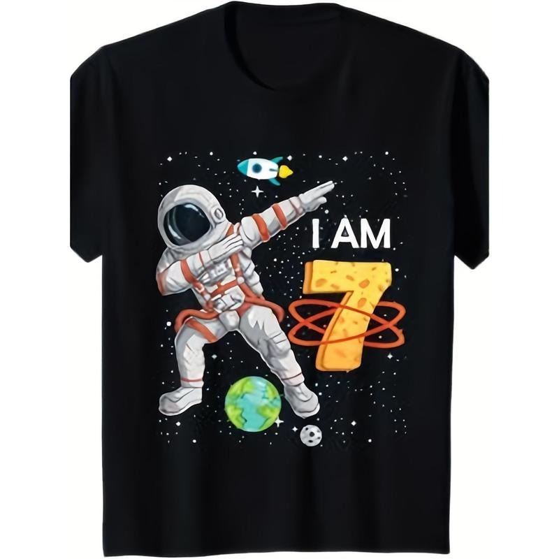 Kids Kids 7 Years Old Birthday Boy Astronaut Space 7th B-Day T-Shirt Hoodie, Sweatshirt | HypeCrazeTee.com