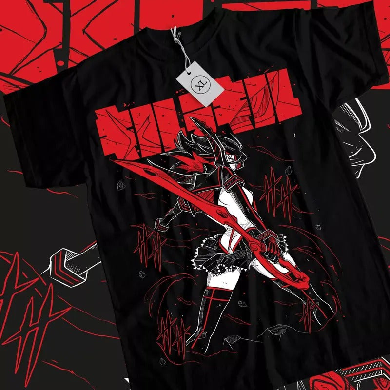 Kill la Kill Ryuko T-Shirt Girl anime ryuko matoi senketsu Black Shirt All Size Hoodie, Sweatshirt | HypeCrazeTee.com