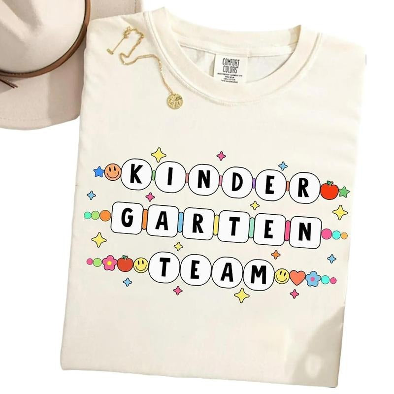 Kindergarten Teacher Shirt, Comfort Colors Kindergarten Team T-shirt, Kindergarten Team Tshirt, Cute Kindergarten Team...