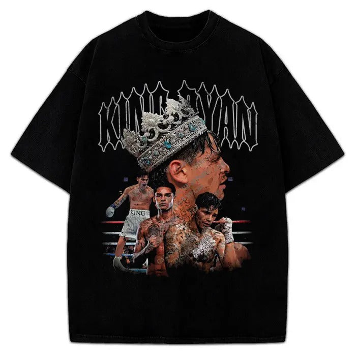 King Ryan T-Shirt Mexican Boxer World Champion Custom Graphic Tee Crewneck Cotton Hoodie, Sweatshirt | HypeCrazeTee.com