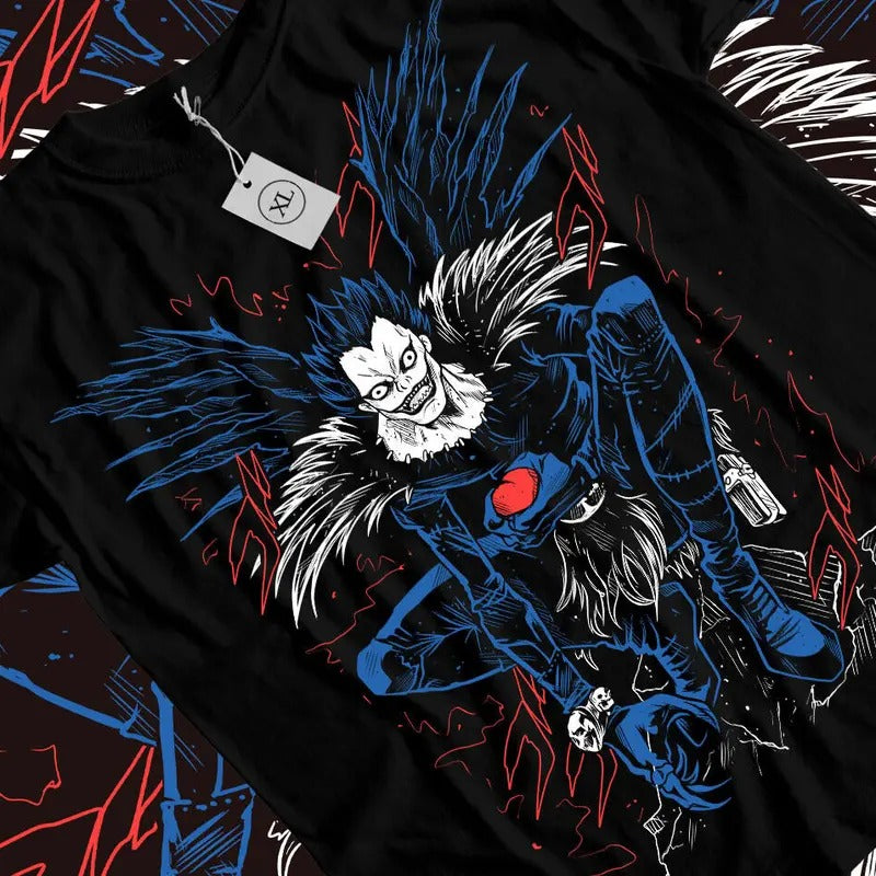 Kira Ryuk T-Shirt S-4XL Death Note Horror Anime Black Graphic Tee Gifts Shirt Tshirt S-4XL Hoodie, Sweatshirt