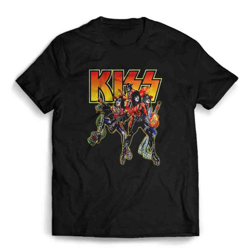 Kiss Band Retro Graphic Rock Heavy Metal Mens T-Shirt Tee