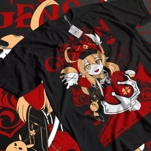 Klee Genshin Impact T-Shirt Gorou Ganyu Kawaii Anime Manga Gift Shirt All Size Hoodie, Sweatshirt | HypeCrazeTee.com