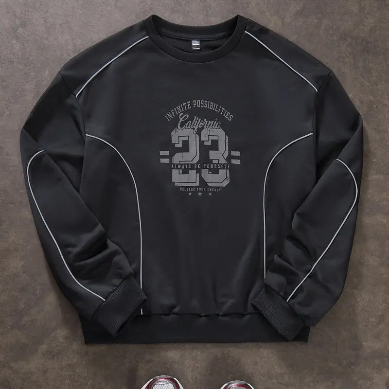 Knit Casual Fashion Loose Fit Long Sleeve Sweatshirt T-Shirts, Hoodie | HypeCrazeTee.com