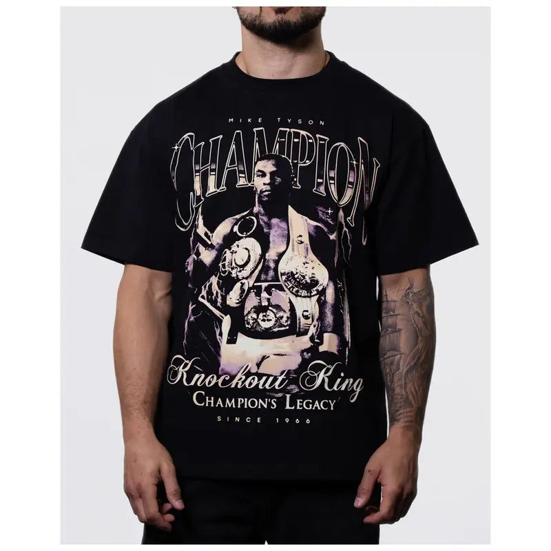 Knockout Tour mike tyson vs paul Graphic Tee Tops Underwear Crewneck Menswear T Shirt Hoodie, Sweatshirt | HypeCrazeTee.com